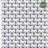 Çapa Marin Desenli Dijital Baskılı Kumaş